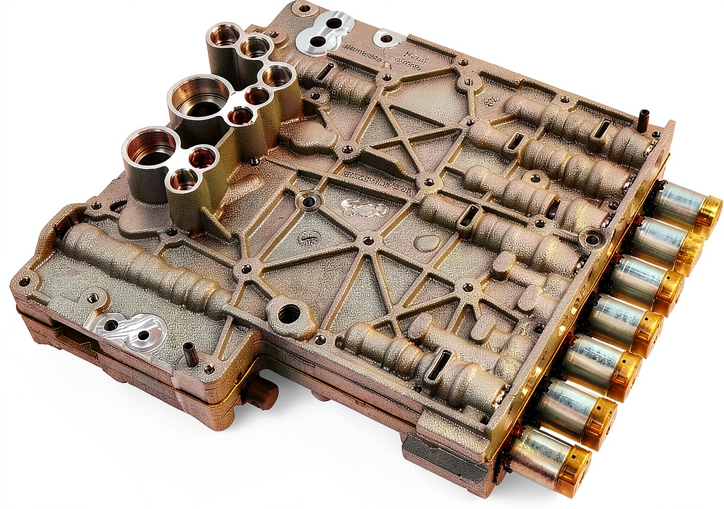 QBselecar valve body installed in a Ford Super Duty transmission