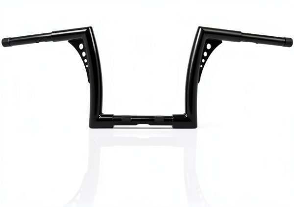 Harley Batwing Handlebar AIRCMT Gloss Black 10in Rise High-0