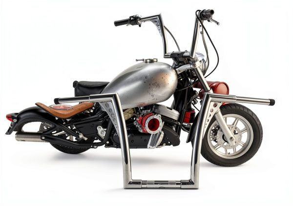 Wsays Chrome Ape Handlebar 12‑14 Inch Motorcycle Handlebars-4