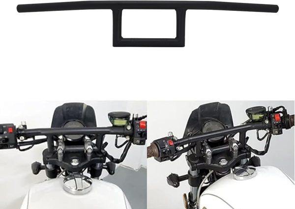 AnXin Cafe Racer Style Handlebars 26.77" Wide 7/8" Steel Powder Coated-0
