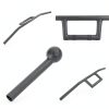 AnXin Cafe Racer Style Handlebars 26.77" Wide 7/8" Steel Powder Coated-5