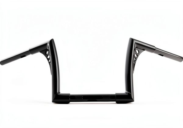 Harley Batwing Handlebar AIRCMT Gloss Black 10in Rise High-7