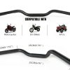 Motorcycle Handlebars DREAMIZER 1 Inch Chrome and Black Universal Fit-2