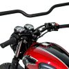 Motorcycle Handlebars DREAMIZER 1 Inch Chrome and Black Universal Fit-0