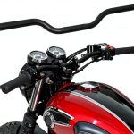 Motorcycle Handlebars DREAMIZER 1 Inch Chrome and Black Universal Fit-0
