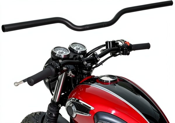 Motorcycle Handlebars DREAMIZER 1 Inch Chrome and Black Universal Fit-0