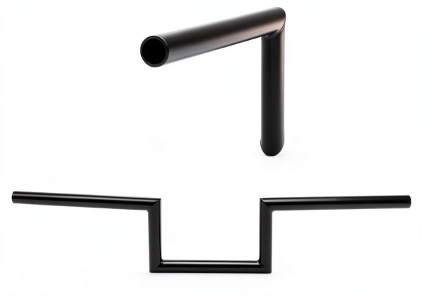 Custom Chrome CCI 6" Rise Z‑Bar Handlebar Gloss Black 4" Risers-0