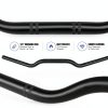 Motorcycle Handlebars DREAMIZER 1 Inch Chrome and Black Universal Fit-1