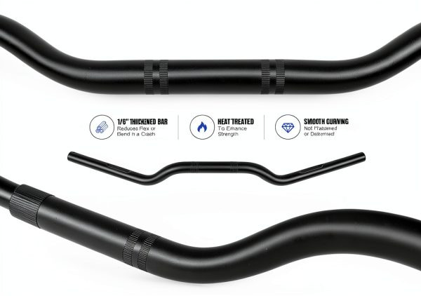 Motorcycle Handlebars DREAMIZER 1 Inch Chrome and Black Universal Fit-1