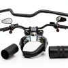 Motorcycle Handlebars DREAMIZER 1 Inch Chrome and Black Universal Fit-4